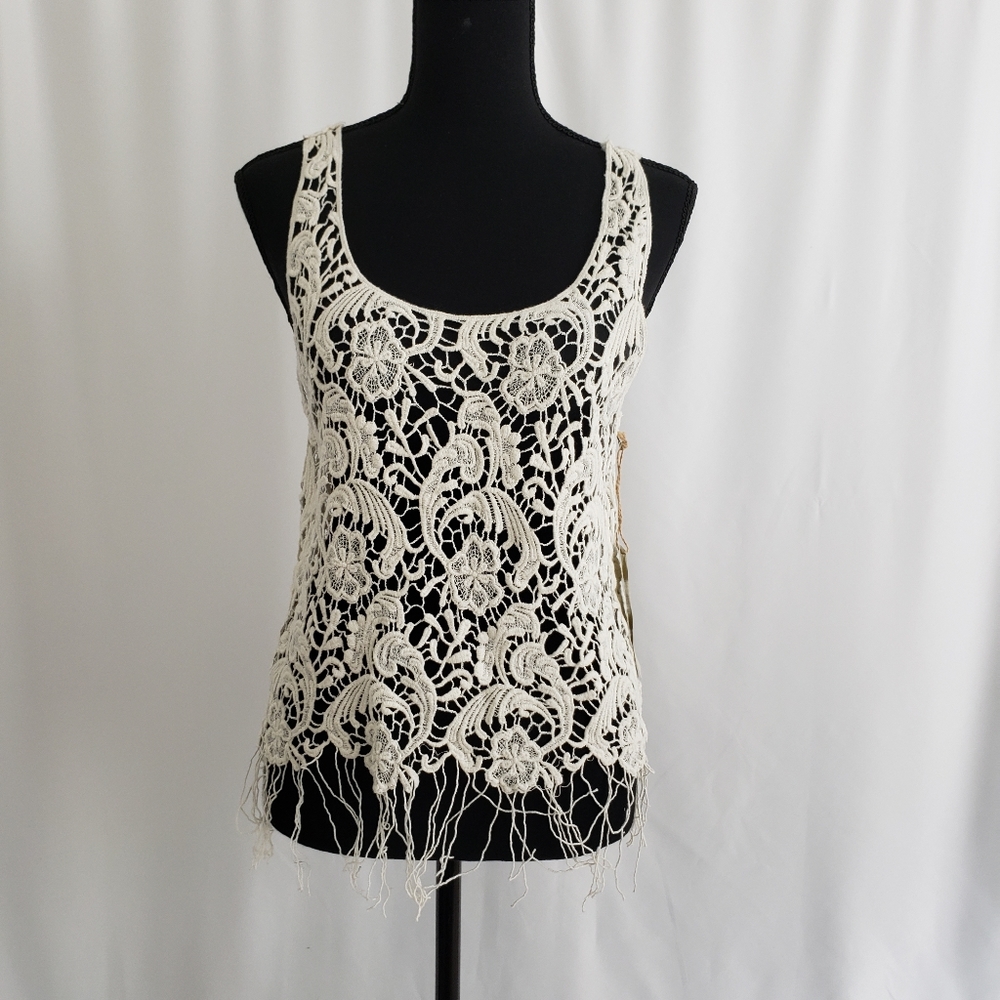 Crocheted Knit Tank Top
